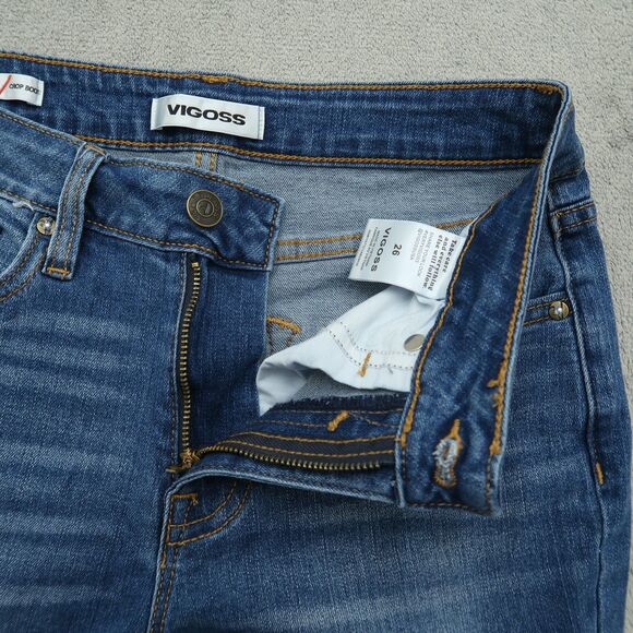 VIGOSS Jeans Women's Size 26 Blue Mid-Rise Marley Crop Boot Denim 30" Inseam - Picture 3 of 16
